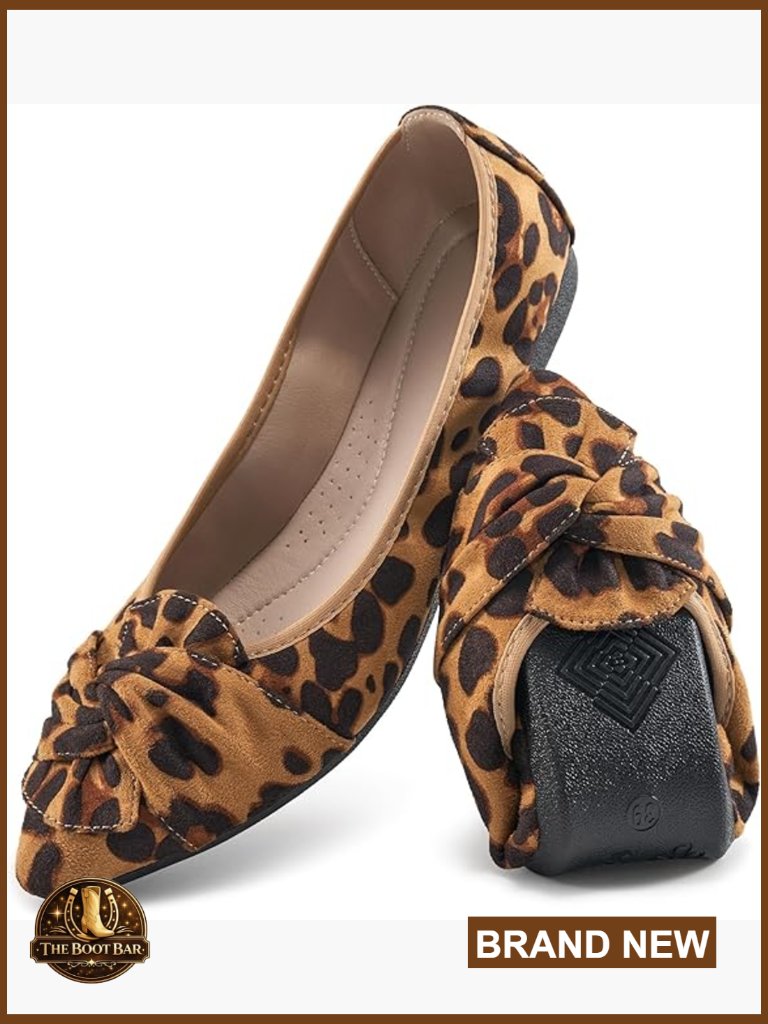 Pointed Toe Suede Flats With Memory Foam Insoles, Slip On Foldable For Office